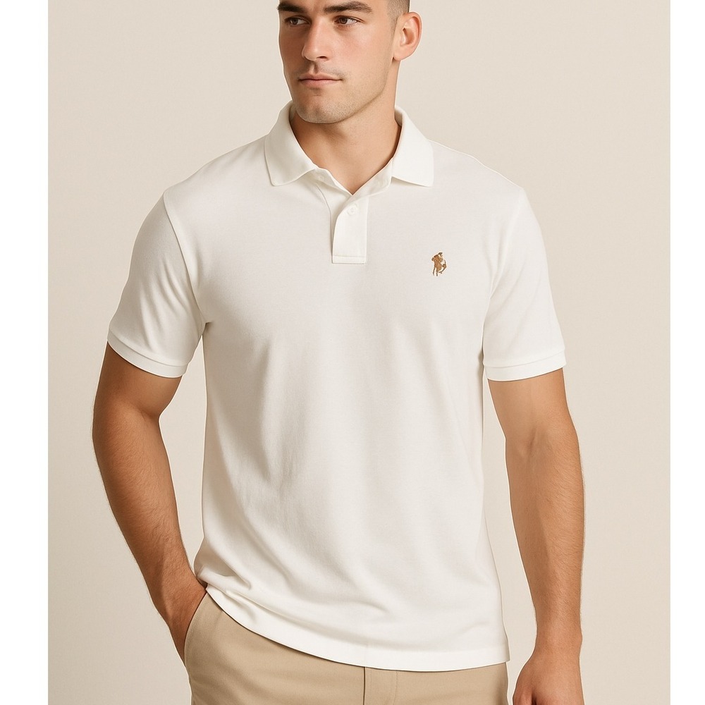 Polo Ralph‎ Lauren Men's Polo Shirt White 3XB Big Pony Logo Short Sleeve Cotton